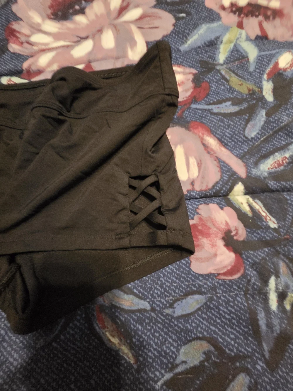 Kona Sol Black Swim Shorts with Side Cutouts - Picture 5 of 5